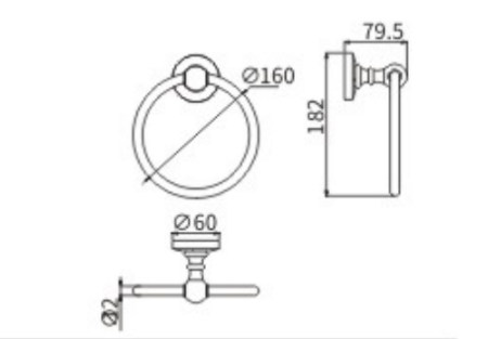 Полотенцедержатель CeramaLux Caps 51306