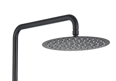 Душевая стойка Aquatek ВЕГА AQ2040MB настенная цвет черный матовый