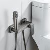 Гигиенический душ со смесителем Rose R1805T-1 вороненая сталь
