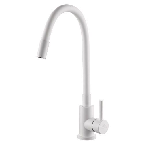 Смеситель для кухни Fashun A54101N-8A на мойку белый - фото 2