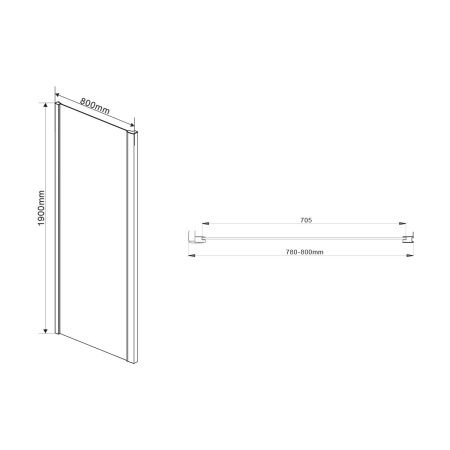 Душевой уголок Vincea Intra VSR-1I809080CL 90х80 стекло прозрачное профиль хром без поддона