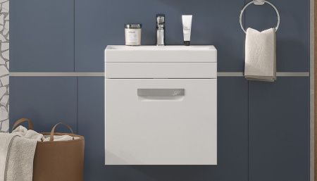 Тумба под раковину Velvex ESTEA tpEST.50.1Y.233 50х40 подвесная цвет белый