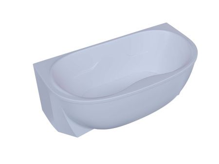 Ванна акриловая Aquatek Мелисса MEL180-0000031 180х95 пристенная асимметричная с каркасом без ручек