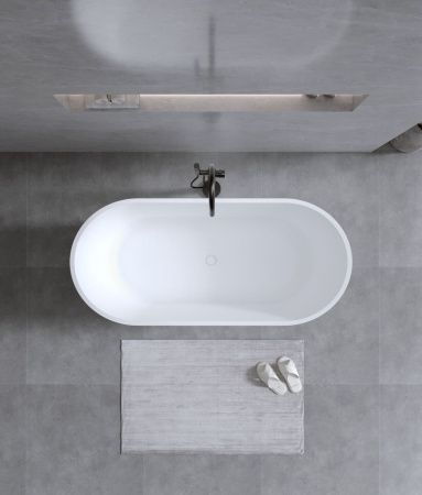 Ванна из искусственного камня Timo ELISSA ELISSA1580 160х75 отдельностоящая овальная