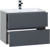 Тумба с раковиной Aquanet Алвита 00213093 70х50 подвесная цвет серый