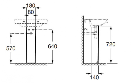 Пьедестал для раковины Roca Debba 733799000Y