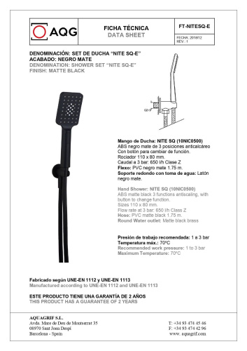 Душевой комплект AQG Alpha 19ALPEC21805 на потолок - фото 5