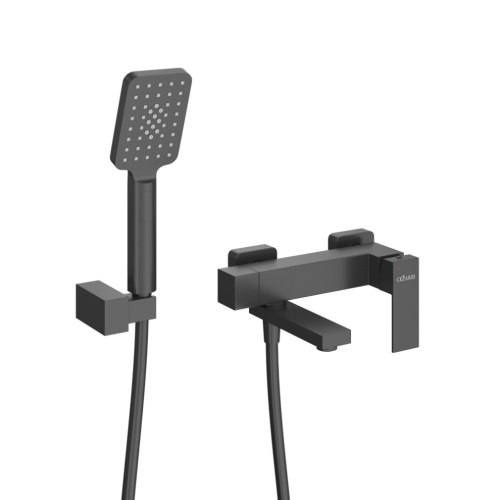 Смеситель Cezares SLIDER SLIDER-VD-NOP настенный черный матовый без термостата - фото 2