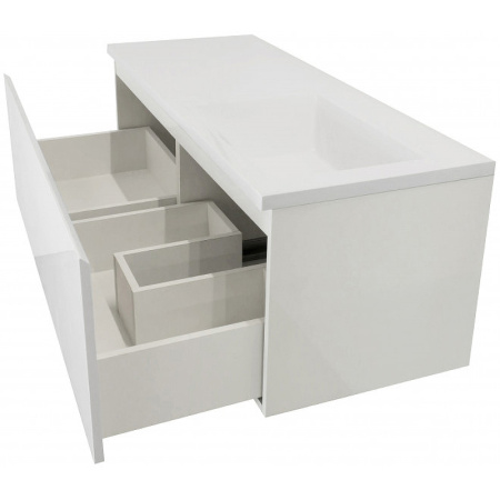 Тумба с раковиной Эстет Dallas Luxe 120 ФР-00001931 120х48х46 подвесная цвет белый