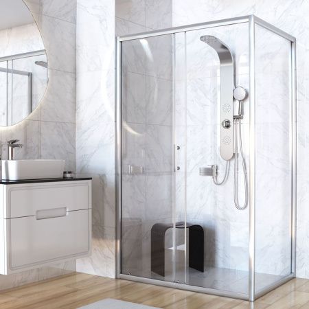 Душевая панель Taliente TA-G-S03C настенная цвет хром