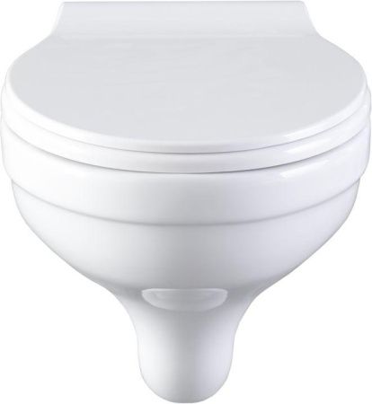 Чаша унитаза подвесная Logan 00302576 цвет белый без сиденья безободковая каскадный смыв