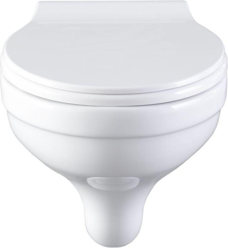 Чаша унитаза подвесная Logan 00302576 цвет белый без сиденья безободковая каскадный смыв - фото 3