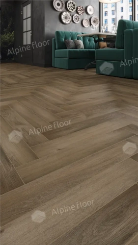 Ламинат Alpine Floor Herringbone 12 Pro New LF106-11 Дуб Анжу толщина 1.2 см 34 класс 606х101 - фото 5
