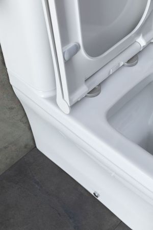 Чаша унитаза напольная Allen Brau Infinity 4.21012.20 цвет белый без бачка с сиденьем микролифт безободковая каскадный смыв