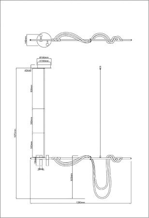Светильник подвесной Arte Lamp Klimt (Климт) A2850SP-45BK