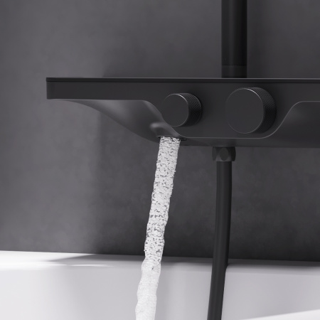 Душевая стойка Damixa Apollo 947730300 настенная цвет черный