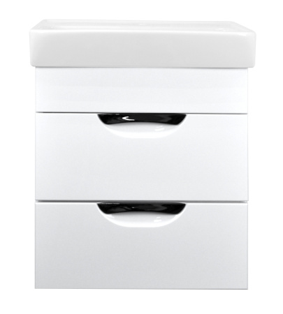 Тумба с раковиной Loranto Стиль CS00072681 50х37х55 подвесная цвет белый глянцевый