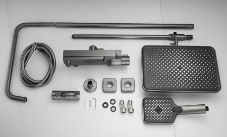 Душевая стойка Belz B672 B24672-3 настенная цвет оружейная сталь