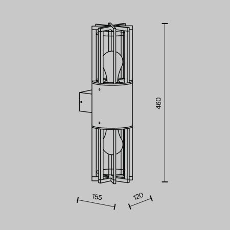 Уличный настенный светильник Maytoni Outdoor Barrel (Баррель) O453WL-02GF