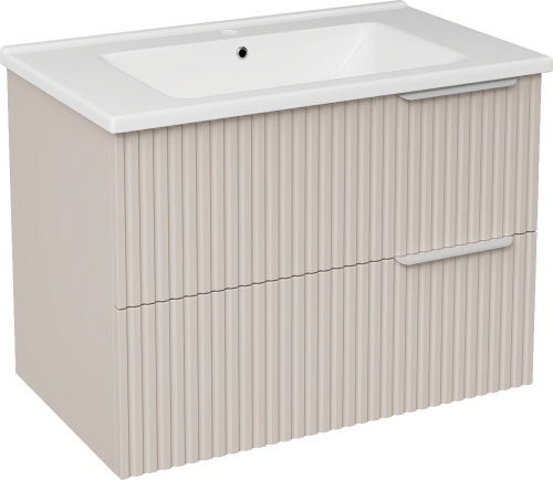 Тумба под раковину Stworki Хаммель 00329059 73х44х53 подвесная цвет бежевый - фото 5