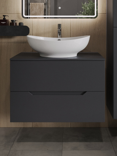 Тумба с раковиной Orange Line Li-80TugMDF+B08-585W 81х46х73 - фото 3