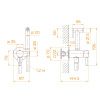 Гигиенический душ со смесителем RGW Shower Panels 581408211-01 хром