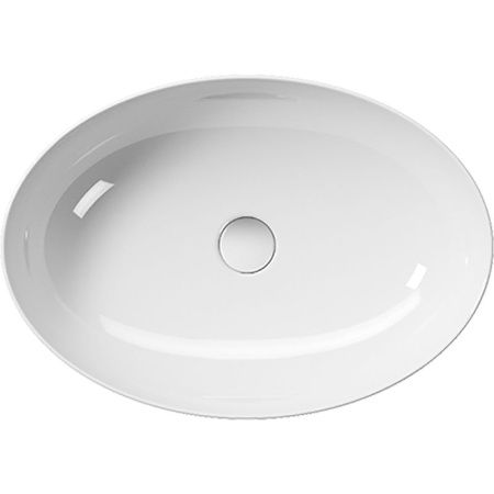 Раковина из сантехнического фаянса GSI Pura 884211_УЦ/2 60х40 накладная цвет белый