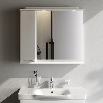 Зеркало-шкаф Am.Pm Like M80MPL0801WG 80х15х78 подвесной цвет белый Зеркало-шкаф Am.Pm Like M80MPL0801WG 80х15х78 подвесной цвет белый