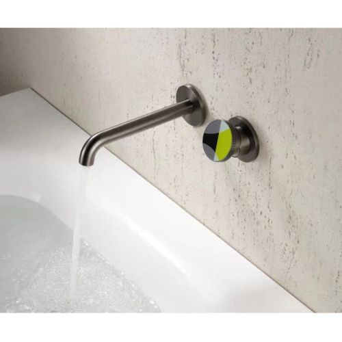 Смеситель для раковины Bronze de Luxe OMG! 9007GM-Y встраиваемый в стену серый - фото 4