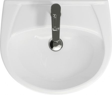 Раковина из сантехнического фарфора Onika Erica UM-ERI55/1 60х50 накладная цвет белый 1 отверстие под смеситель