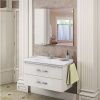 Зеркало-шкаф Comforty Неаполь 00004139023CF 100х80 подвесной цвет белый