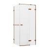 Душевой уголок New Trendy AVEXA Copper brushed EXK-3650 100х100 стекло прозрачное профиль медь без поддона