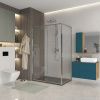 Боковая стенка Niagara Nova NG-A90 90х195 стекло прозрачное профиль хром