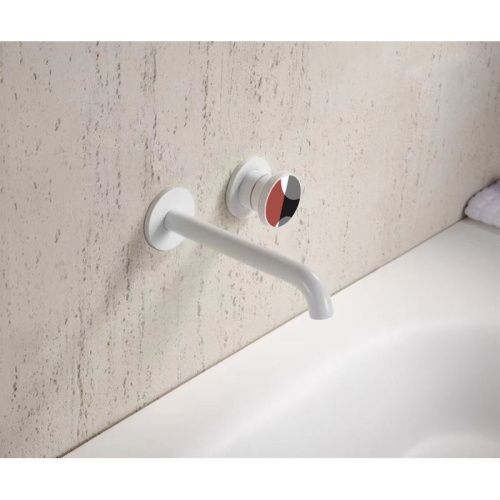 Смеситель для раковины Bronze de Luxe OMG! 9007W-R встраиваемый в стену белый - фото 4