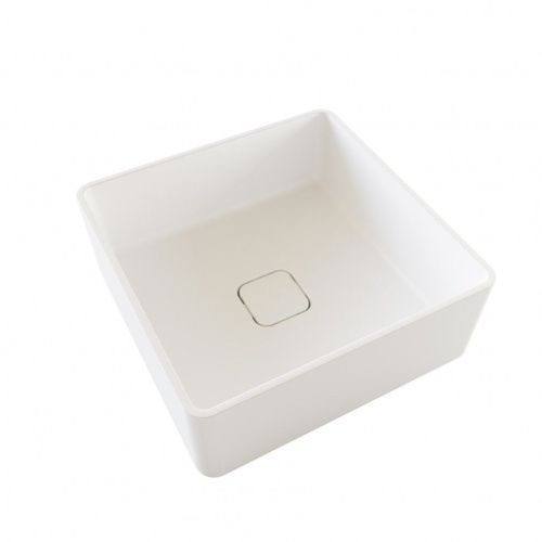 Раковина из искусственного камня Florentina Одри 4040 10.320.00400.201 40х40 накладная цвет белый без отверстий под смеситель