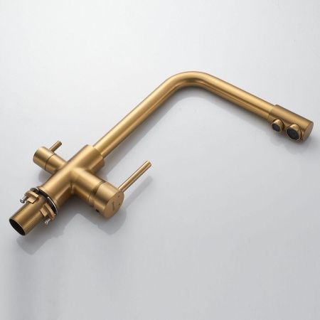 Смеситель для кухни Shevanik S328G на мойку золото