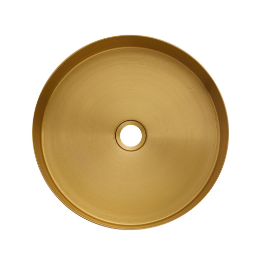 Раковина из нержавеющей стали AltroBagno Costoso AltroBagnoCostoso001005OrSp 40х40 накладная цвет золото матовое - фото 4