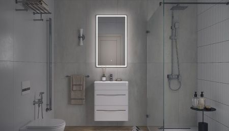 Тумба под раковину Velvex JILL tpJIL.60.2Y-233 60х30 подвесная цвет белый