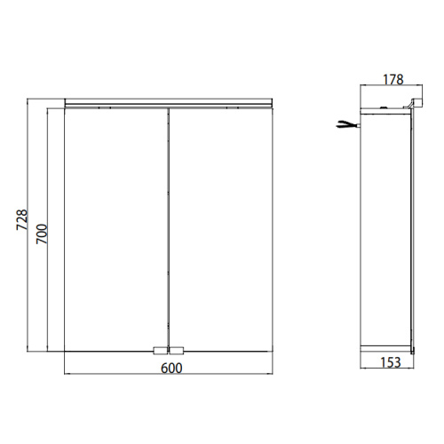 Зеркало-шкаф Emco Pure 9797 050 81 60х18х70 подвесной цвет серый - фото 2
