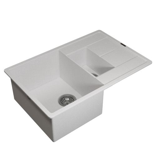 Кухонная мойка Uperwood Quartz Premium UPD-05 3910202116 78x51 цвет белый матовый - фото 2
