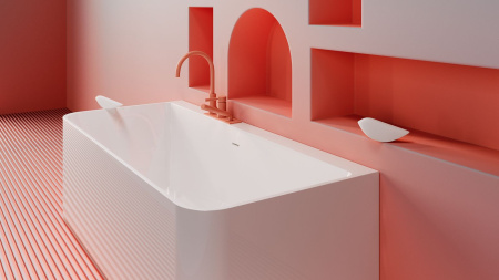 Ванна акриловая Zenon Kivu Wall 4000.000.000.000.23348 175х80 пристенная прямоугольная