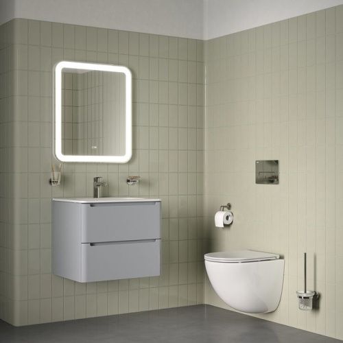 Унитаз подвесной IDDIS Axes AXERDSEi25 белый с сиденьем микролифт безободковый смыв воронка-водоворот - фото 3