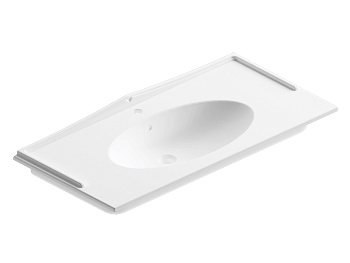 Раковина из санфаянса Berloni Bagno LAVQAVINCXR57 110 (2DCELAVCXQV106) 107х52 встраиваемая цвет белый