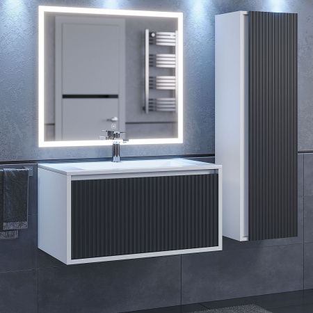 Тумба с раковиной Uperwood Next Premium 3930205166 80х50 цвет серый