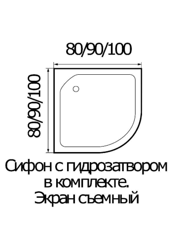 Душевой поддон WEMOR 100/15 C (10000002958) 100х100 акрил белый - фото 2