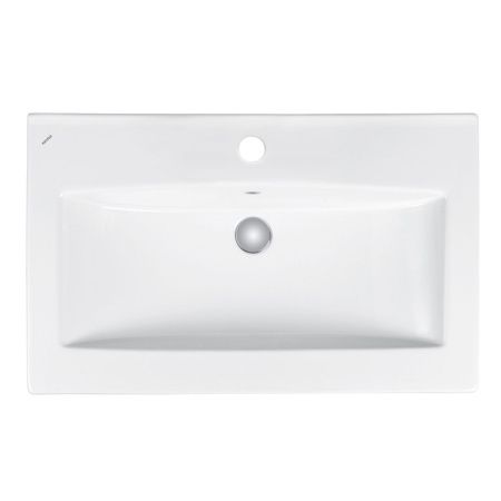 Раковина из сантехнического фарфора Santek Элина WH501619 80х50 накладная цвет белый