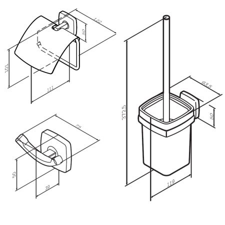 Набор аксессуаров для ванной Am.Pm Gem AK90T1703W