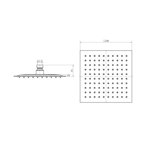 Верхний душ Fashun A022-8 белый - фото 3