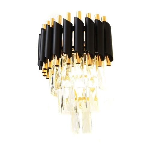 Светильник настенный Lumina Deco Funneli (Фуннели) LDW 6003-2 BK+F.GD - фото 3