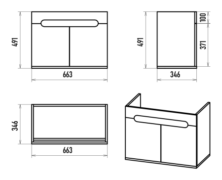 Тумба под раковину Misty Сканди Э-Ска01070-011П 70х40 подвесная цвет белый/серый